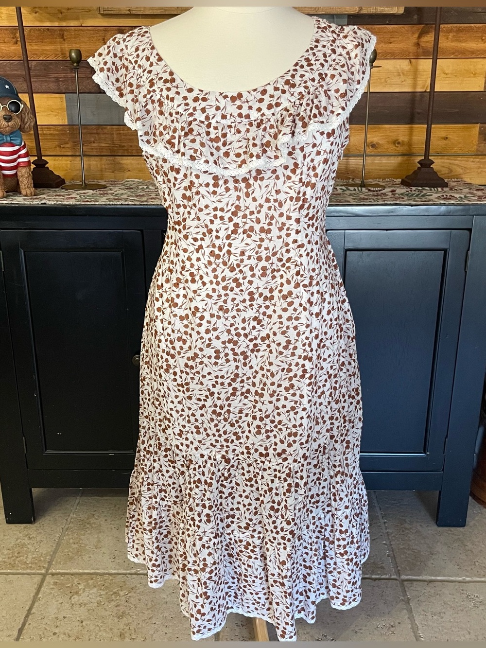 RIXO for Target Leaf-Print Ruffle Midi Dress